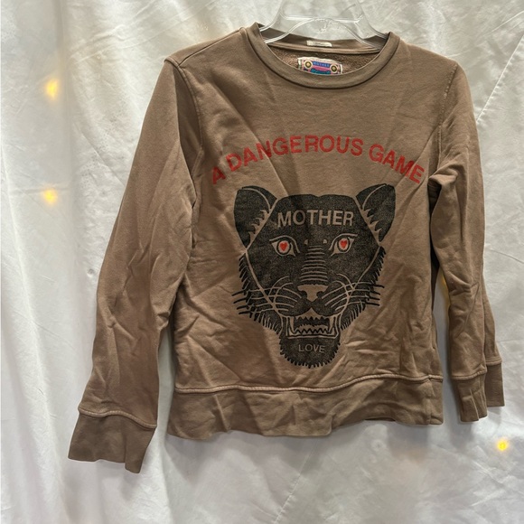 MOTHER Tops - Mother Roar Brown Long Sleeve Shirt with Panther Graphic size S